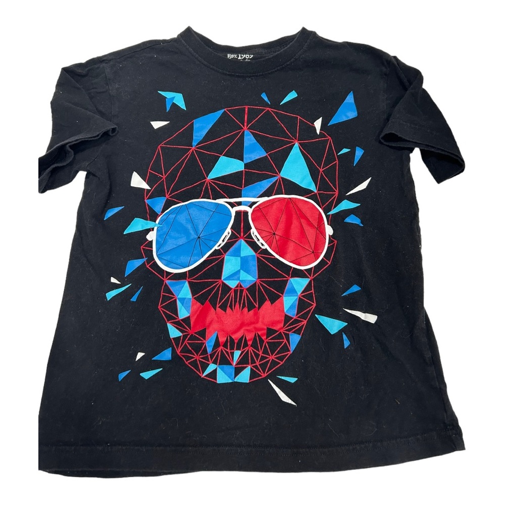 Boys short sleeve tshirt skeleton skull red blue size 10 - 12 Children’s Place